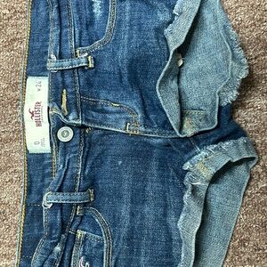 Hollister Dark Blue Denim Cutoff Shorts